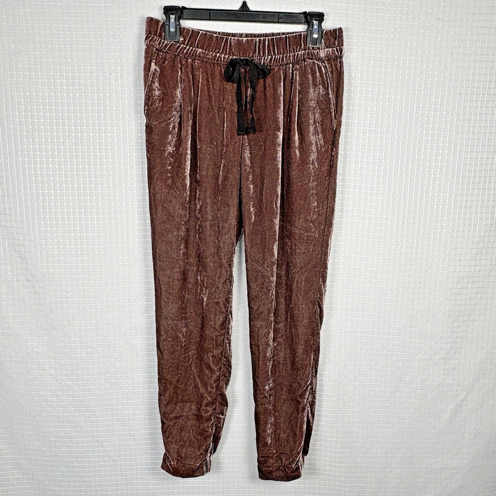 Ann Taylor Loft Crushed Velvet Jogger Pants  XS Pull On‎ Stretch Cozy Comfy Fall